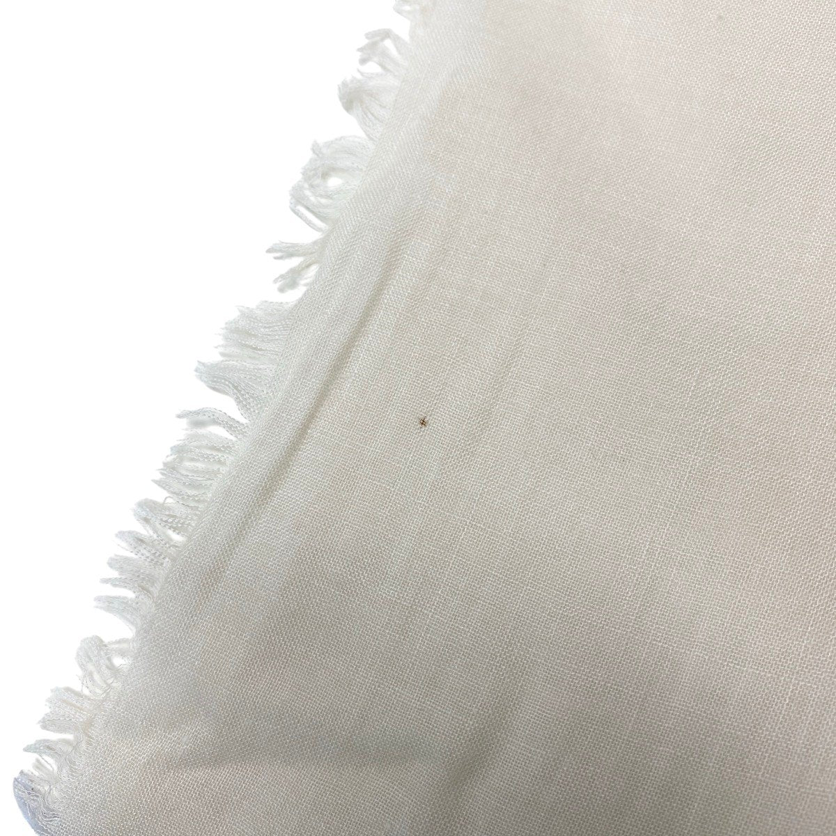 h18 GUCCI グッチ ヴィンテージ 大判スカーフ 花柄プリント フリンジ カシミヤ混 アイボリー レディースu02t