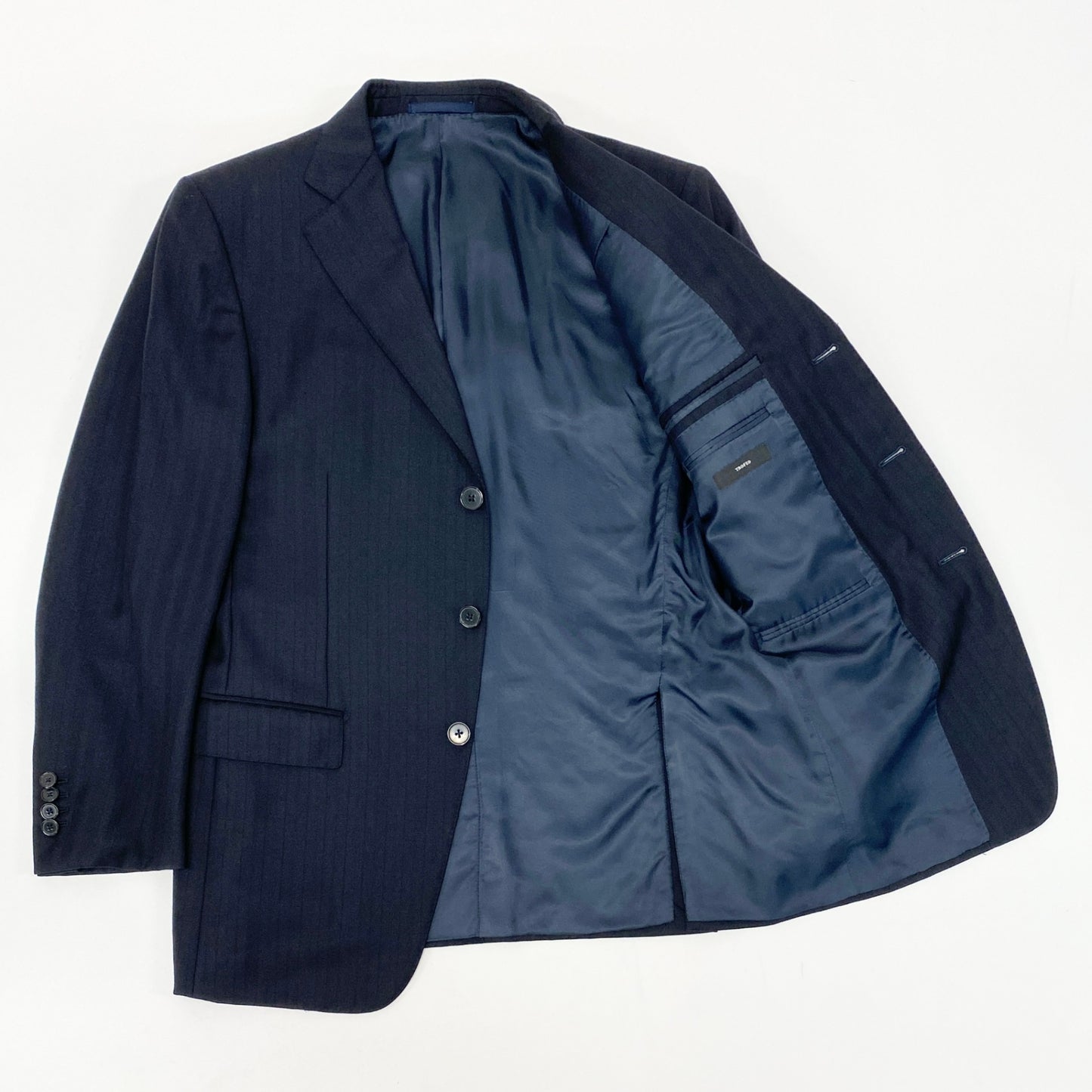 17k10 Ermenegildo Zegna エルメネジルドゼニア セットアップ スーツ ビジネス フォーマル   48Rサイズ ネイビー メンズu02t