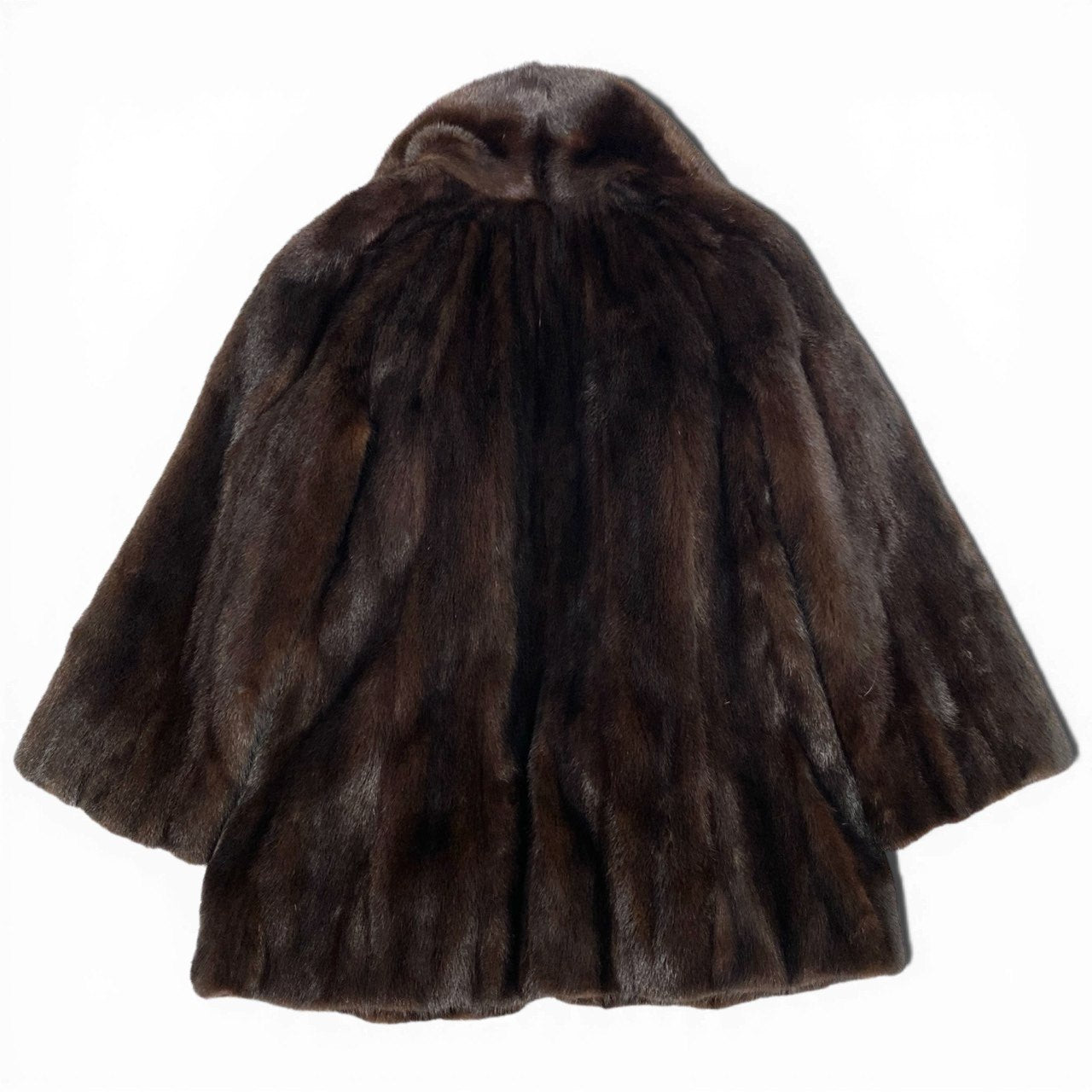 7b22 palody マホガニーミンク ファーコート サイズ11 ブラウン 本毛皮 Mink Fur Coat フロントホックt18r