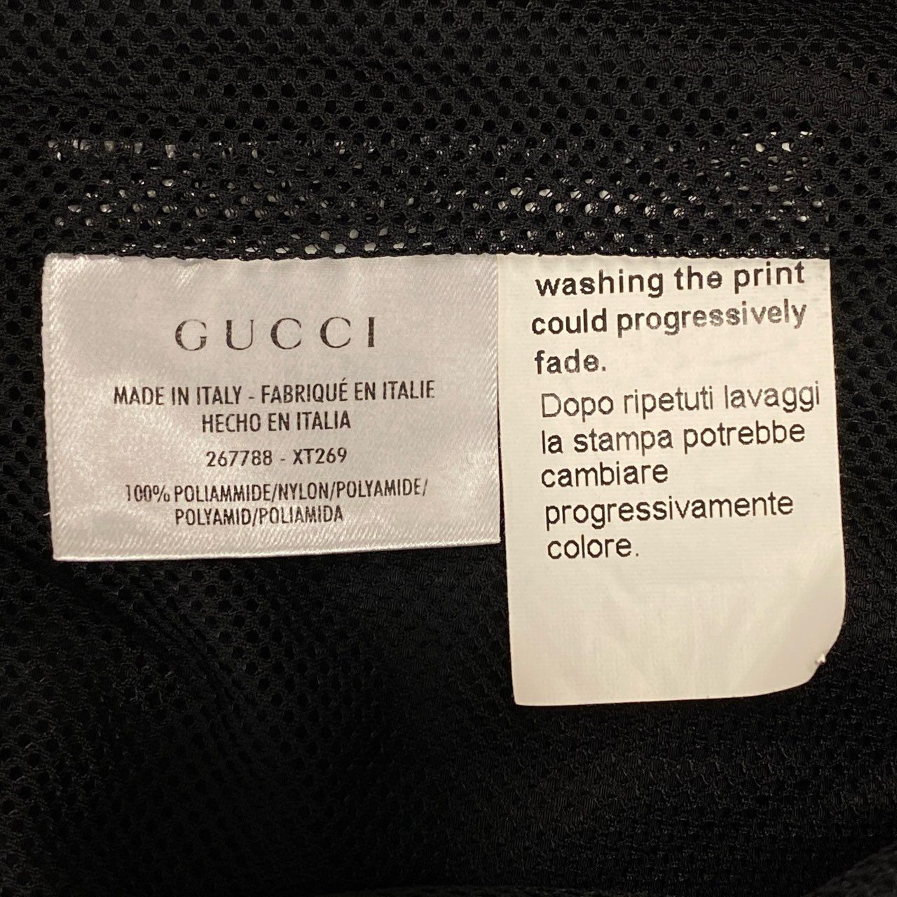 36b9 Vintage GUCCI グッチ シェリーライン ジップアップブルゾン ナイロンジャケット 267788 S ブラック ナイロン レディースta1