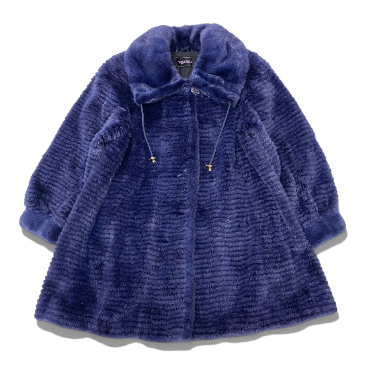 29h31 WISTERIA SAGA MINK サガミンク 銀サガ 染めミンクファー ロングコート サイズF パープル 最高級本毛皮 Mink Fur Long Coatt18r