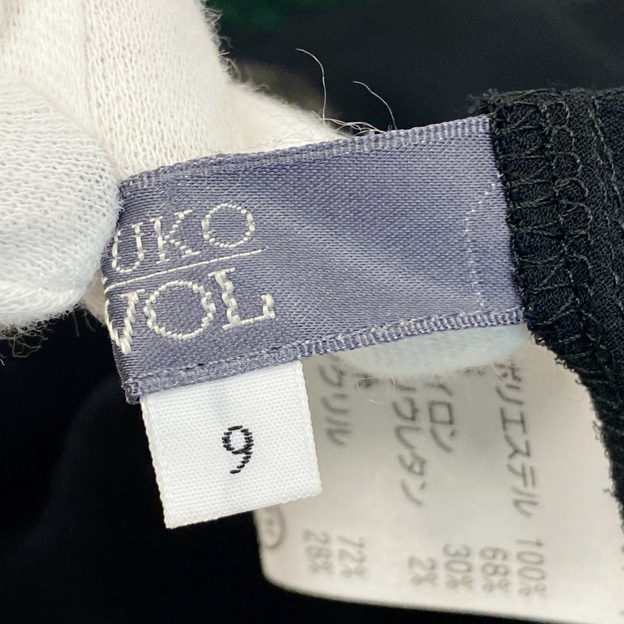 64k19《美品》 TOKUKO 1er VOL トクコプルミエヴォル チュニックワンピース シアーカットソー 花柄モチーフ 刺繍 レディース 女性用 9 ブラックu02t