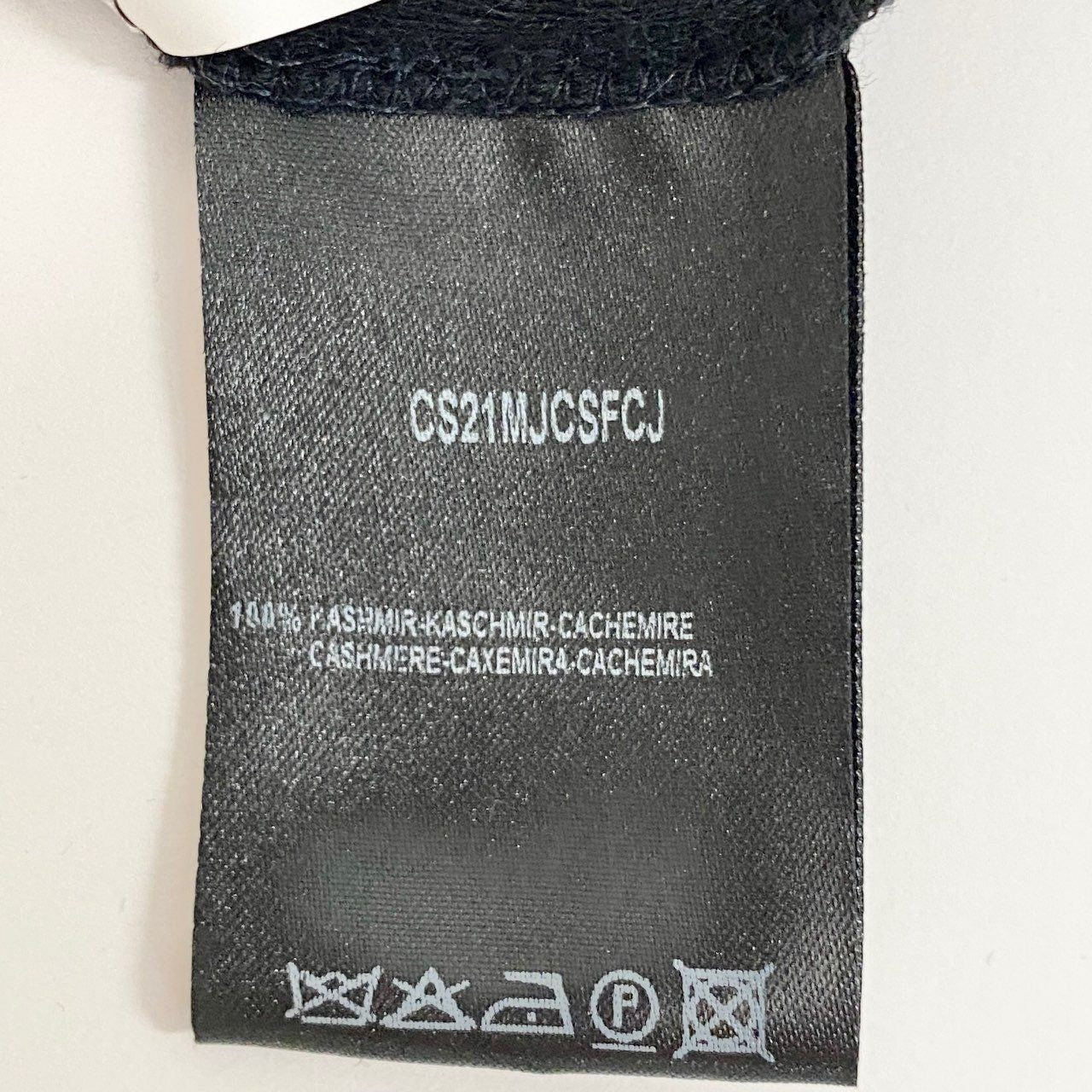 78L9 GIORGIO ARMANI ジョルジオアルマーニ 総カシミア ハイゲージ ニット セーター トップス クルーネック 50 ブラック カシミヤ100 メンズ 男性用u02t