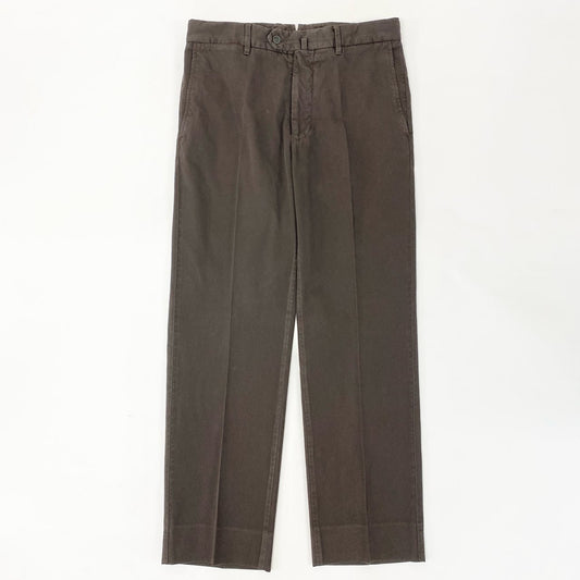 11i16 Ermenegildo Zegna エルメネジルドゼニア スラックスパンツ テーパードパンツ ボトムス ５ポケット 46 ブラウン系 コットン メンズu02t