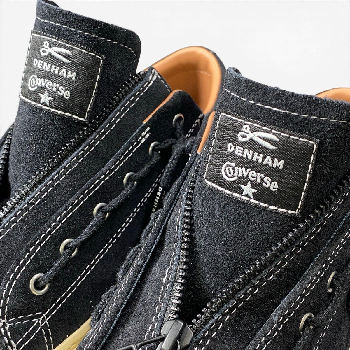 1g8 CONVERSE コンバース × DENHAM デンハム ローカットスニーカー シューズ 38001170 26cm ブラック スウェード メンズ 男性用o07t