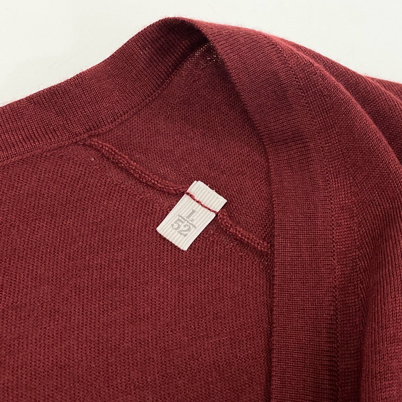 61g4 Ermenegildo Zegna エルメネジルドゼニア Vネック ニット セーター CASHSETA LIGHT サイズ52 レッド系 カシミヤシルク メンズ 紳士服 イタリア製