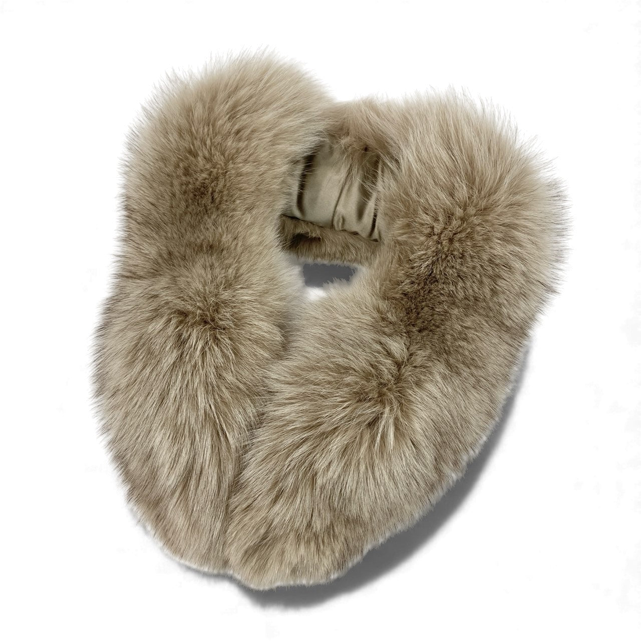 28k29 SAGA FOX サガフォックス ブルーフォックス ティペット マフラー 衿巻き 和装 ベージュ系 フォックスファー レディースu02t