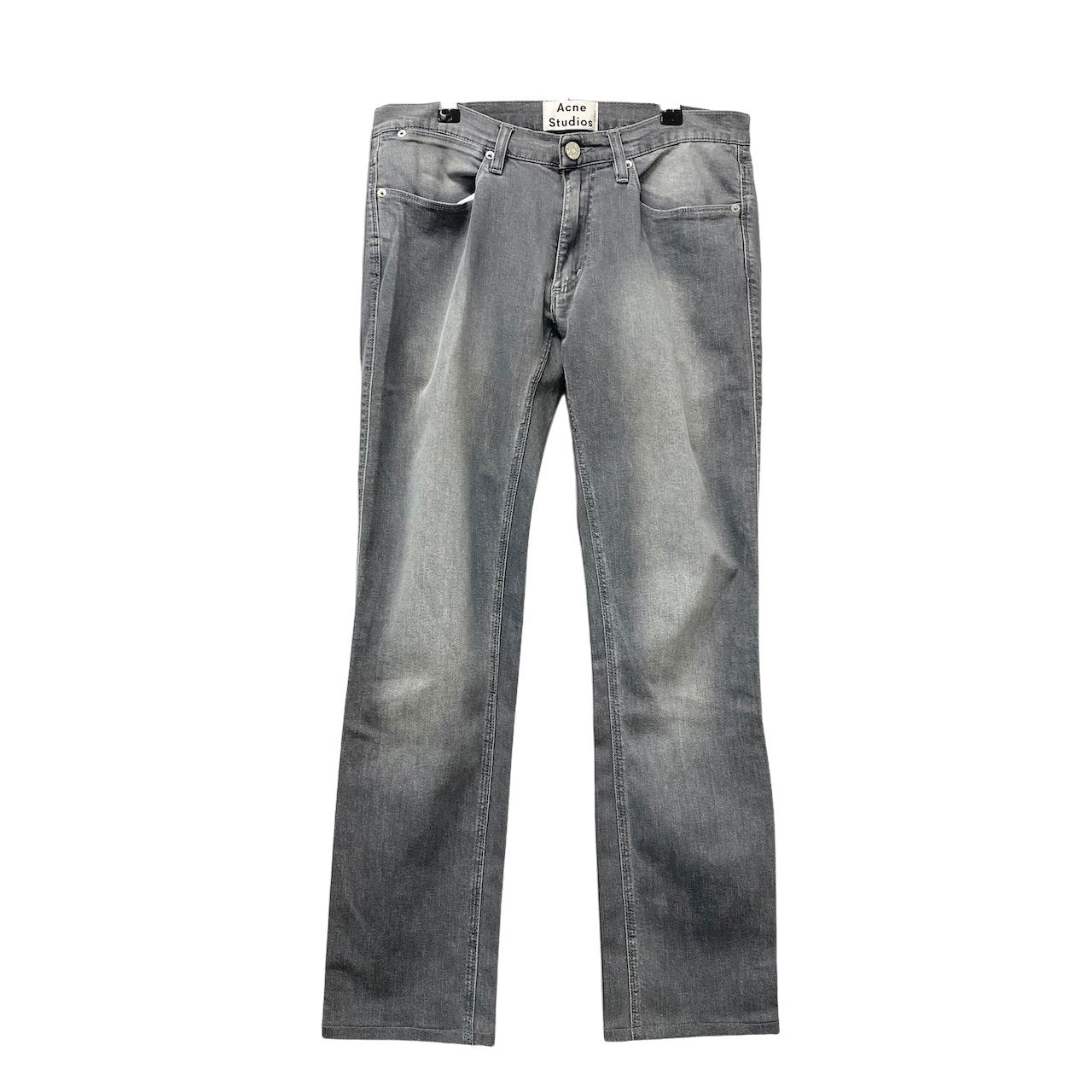 72e21 Acne Studios アクネステュディオズ コットンストレートパンツ ストレッチ ボトムパンツ 31/22 サイズ グレー メンズ 男性用k02i