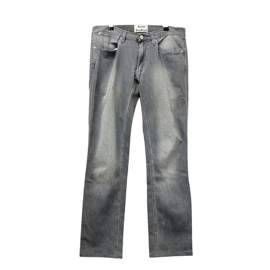 72e21 Acne Studios アクネステュディオズ コットンストレートパンツ ストレッチ ボトムパンツ 31/22 サイズ グレー メンズ 男性用k02i