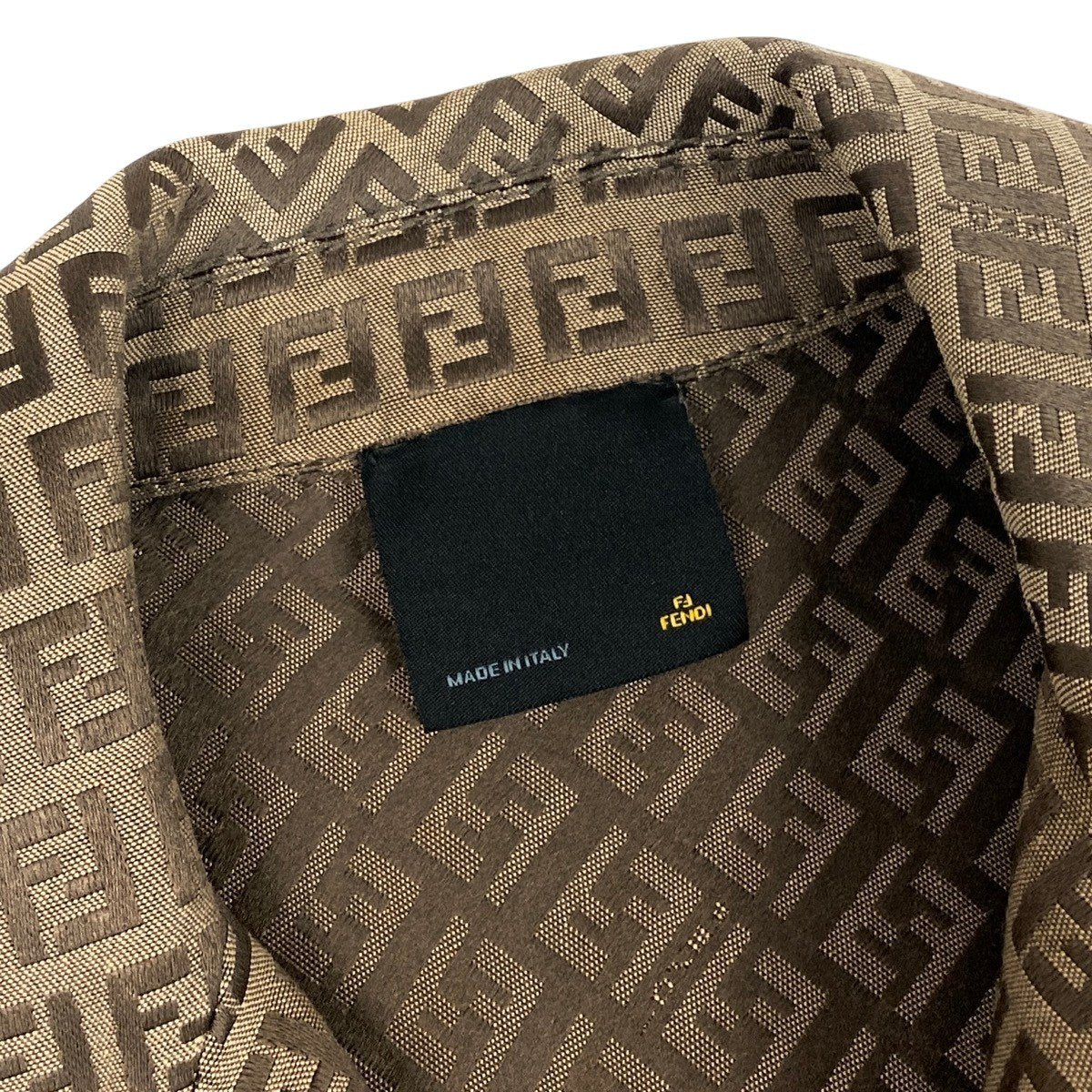 h17 【美品】FENDI フェンディ ジャケットコート ズッキーノ 42サイズ ブラウン  レディース 女性用k02i