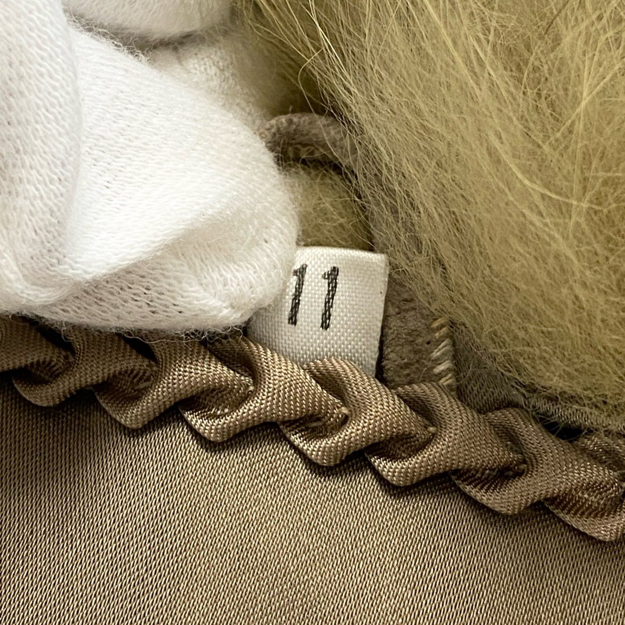 25L5 SAGA FOX サガフォックス 銀サガ フォックスファー コート サイズF ベージュ 最高級本毛皮 FUR COAT 裏地刺繍t18r