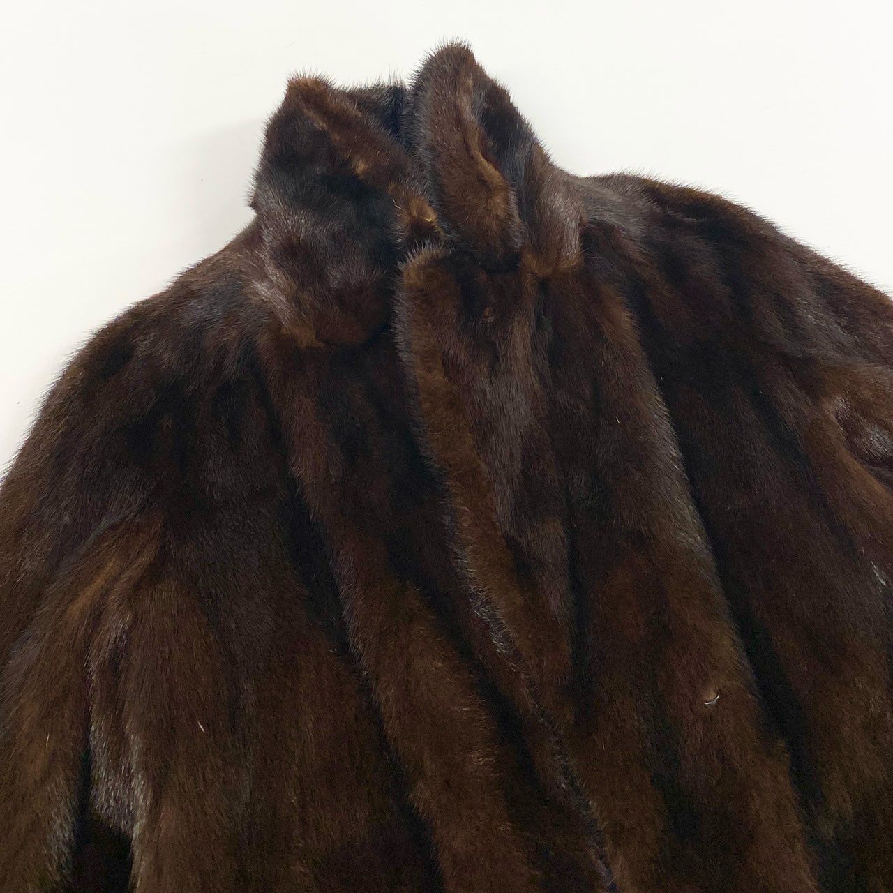 7b22 palody マホガニーミンク ファーコート サイズ11 ブラウン 本毛皮 Mink Fur Coat フロントホックt18r