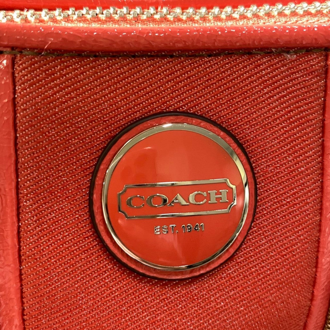 f12《美品》 COACH コーチ 2Way シグネチャー ワンハンドル バッグ Signature Top handle Bag F1321 / F23544 ピンク ベージュt18r