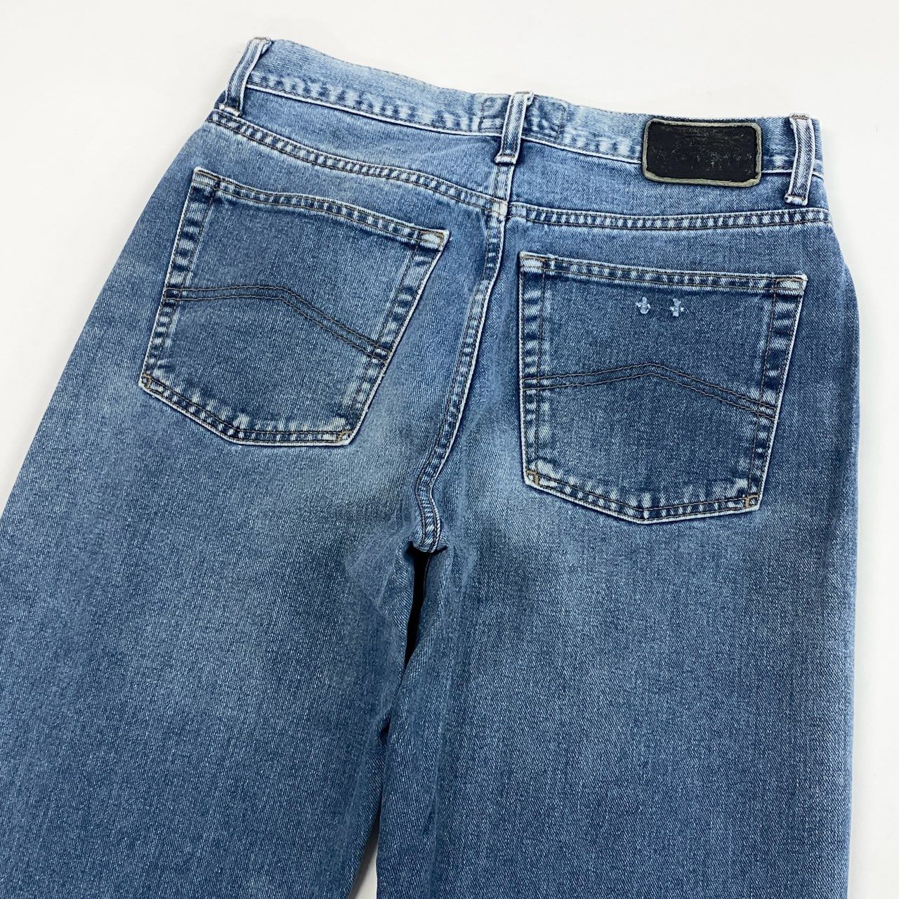 1j27 ARMANI JEANS アルマーニジーンズ 90’s デニムパンツ ジーンズ ストレート イタリア製 33サイズ ブルー メンズu02t