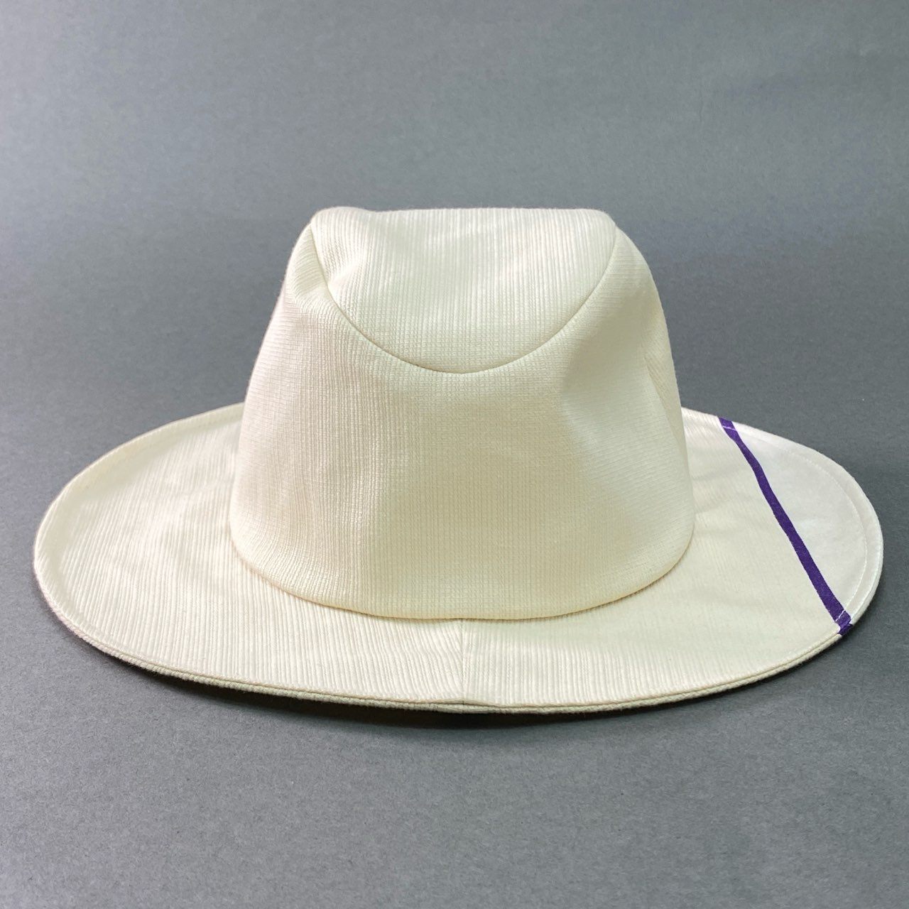 《美品》 Yohji Yamamoto POUR HOMME ヨウジヤマモト プールオム ライン入り コットンハット アイボリー 画像参照 帽子 HAT ヘッドウェア 箱付き