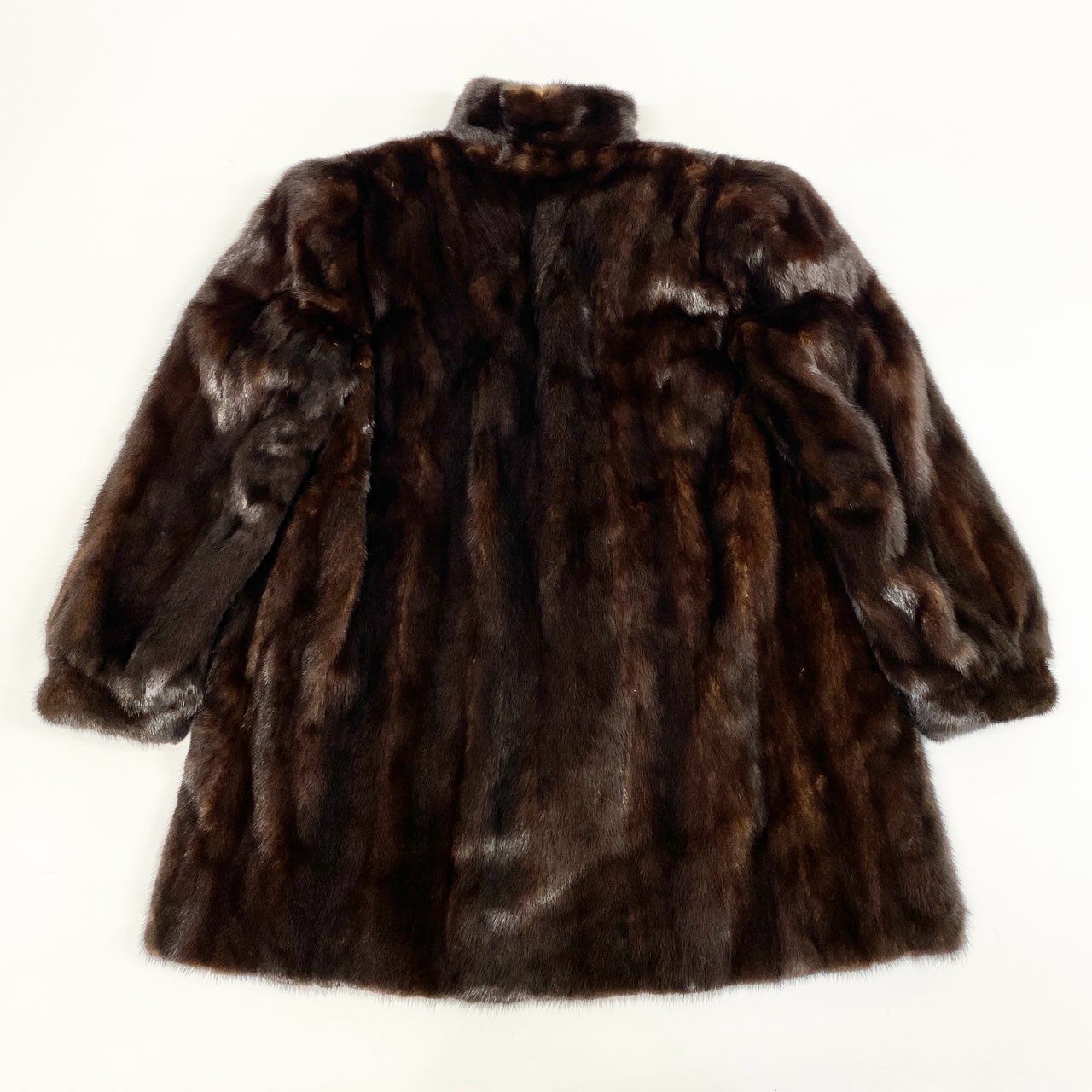 87j23 SAGA MINK サガミンク 銀サガ デミバフミンク ミンクコート 毛皮コート セミロング サイズF ブラウン ミンクファー レディース 毛並み綺麗u02t