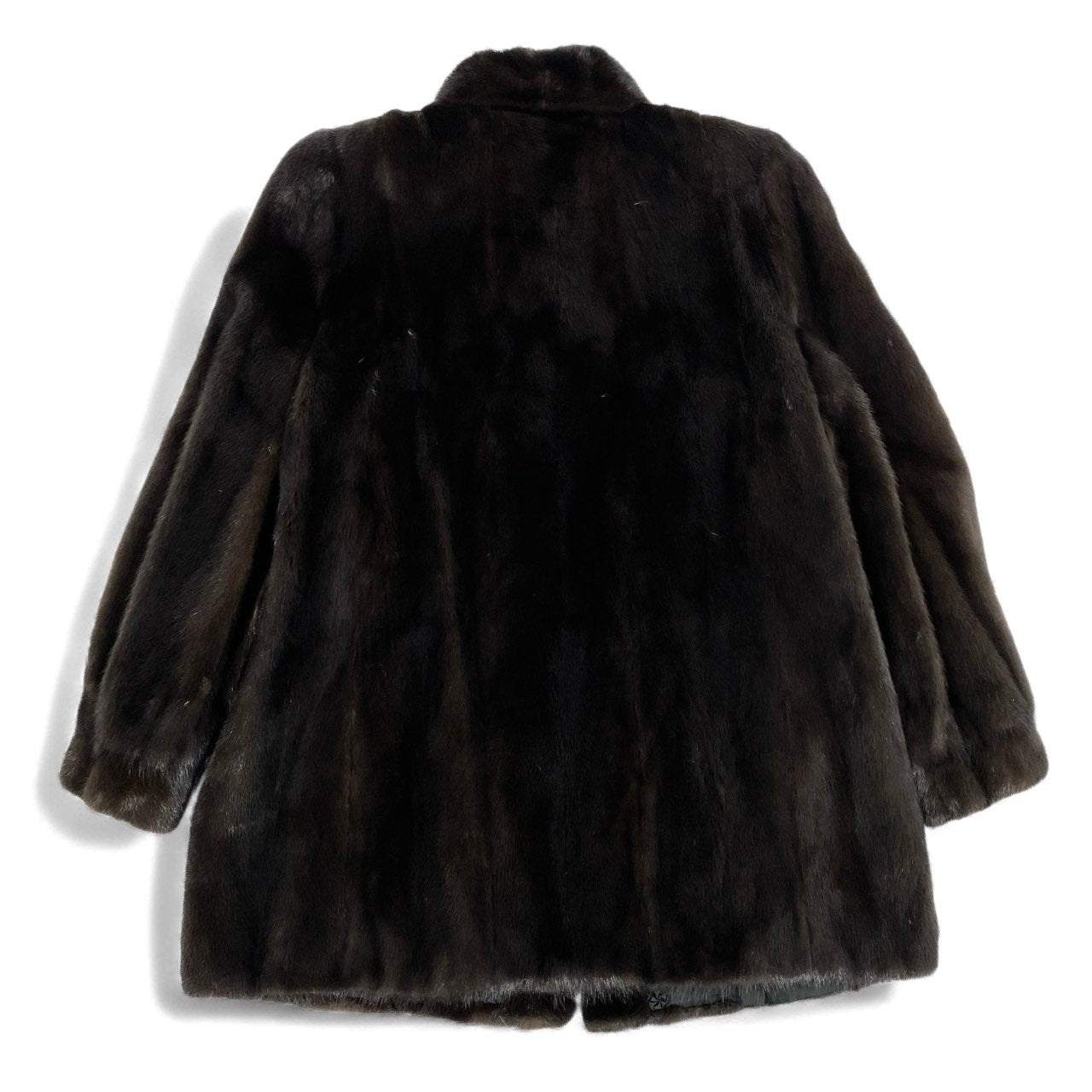 33l14 jindo マホガニーミンク ロングコート サイズ16号 ブラウン 本毛皮 MINK FUR ポケット有 毛質◎t18r