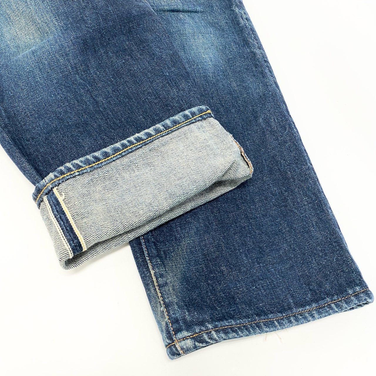 60c6 EVISU エヴィス No2 カモメ デニムパンツ サイズ30 インディゴ ブラック レッド ジーンズ DENIM PANTSt18r