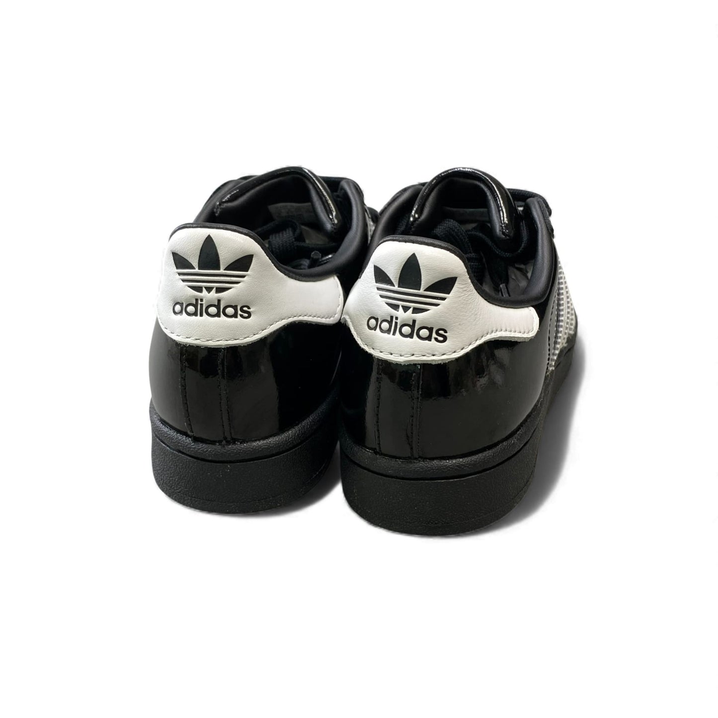 1L10 【美品】adidas アディダス スーパースター パテントレザースニーカー ローカットスニーカー 23センチ ブラック ホワイト レディースo07t