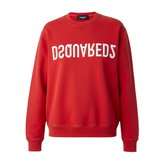 52c10 DSQUARED2 ディースクエアード ロゴプリント スウェット トレーナー サイズXXS レッド メンズ 男性用 トップスk02i
