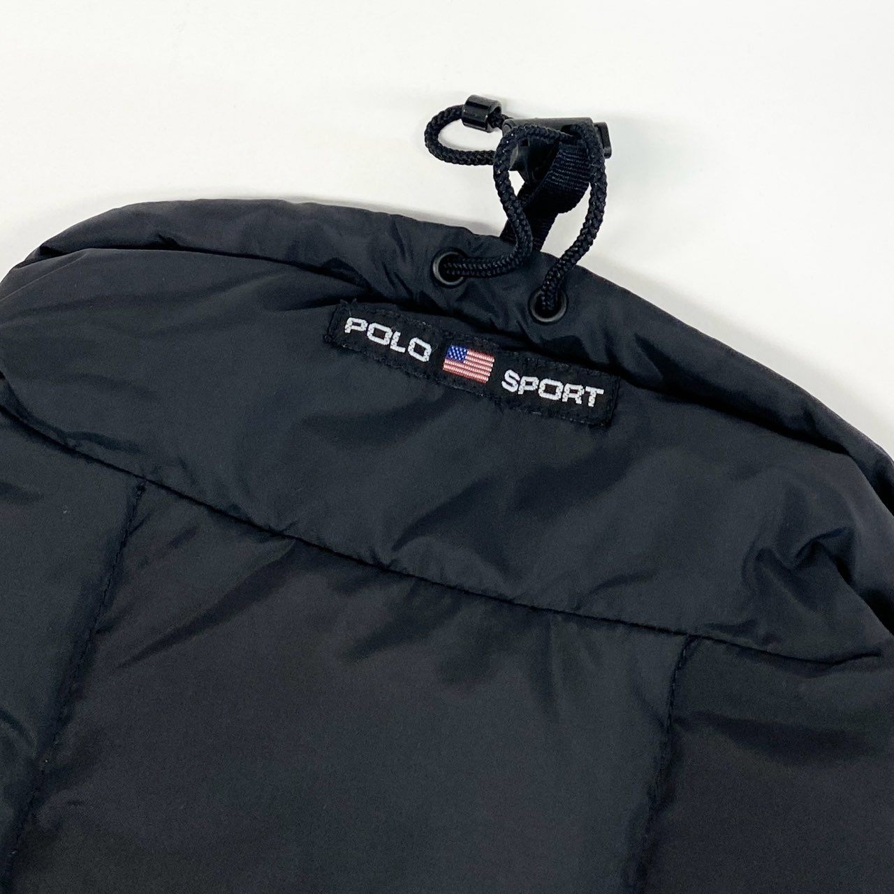 14h29 POLO SPORT RALPH LAUREN ポロスポーツ ラルフローレン ダウンジャケット アウター 胸元ロゴ刺繍 LLサイズ ブラック メンズ 男性用u02t