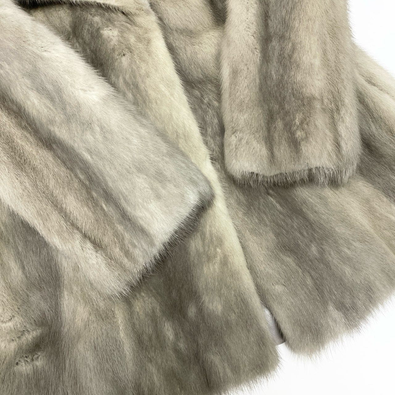44a15 Fur Couture サファイアミンク コート サイズF シルバーグレー 本毛皮 Sapphire Mink Coat ポケット有t18r