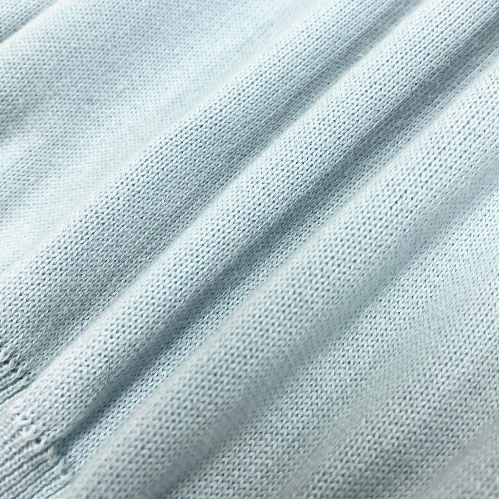 6l25 Loro Piana ロロピアーナ Vネック ニット セーター トップス 52 ライトブルー コットン メンズ イタリア製u02t