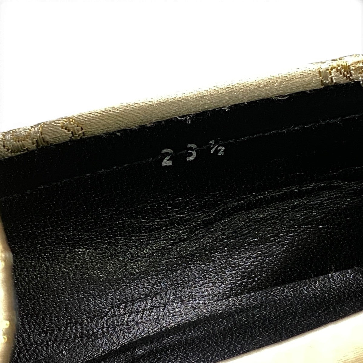 f24 COMME des GARCONS ローファー シューズ 和柄 着物 23 1/2サイズ ゴールド メンズ 男性用o07t