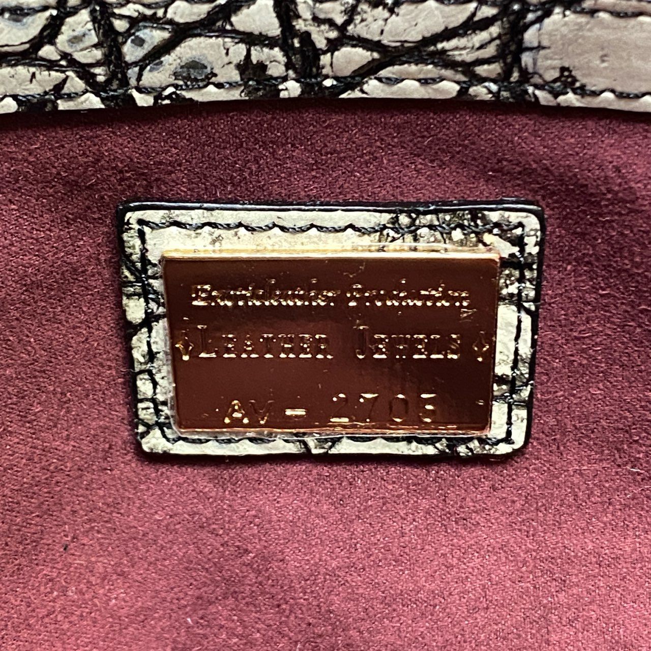 ak18【未使用】JRA認定 LEATHER JUWELS Crystal Reptiles レザージュエルズ  ホワイトアンティーク クロコダイルレザー 2way ハンドバッグ ショルダーバッグ レディース 女性用 鞄k02i