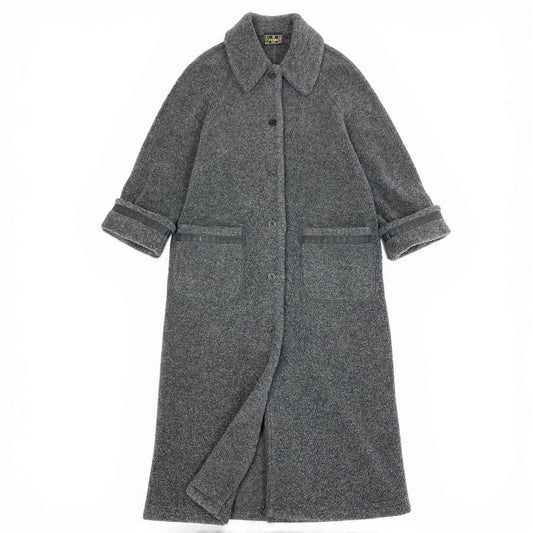 1L24 Vintage Fendi Jeans Karakuru ヴィンテージ フェンディ ジーンズ Boa Coat ボアコート ロングコート Size 42 レディース 女性用k02i
