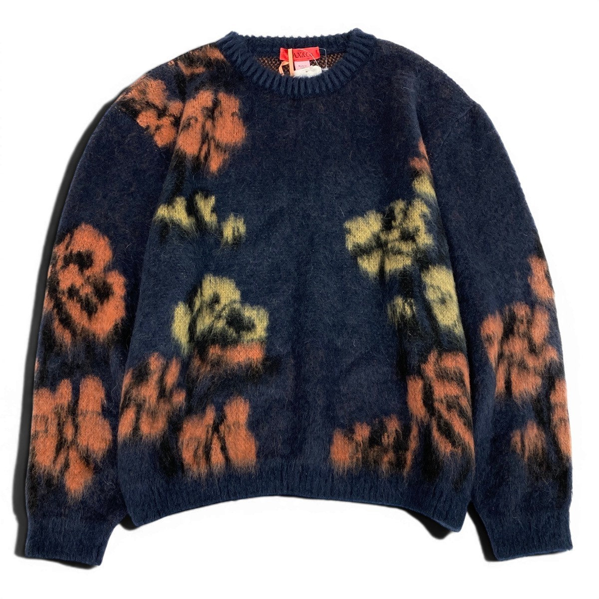 Ef16 Max&Co. マックスアンドコー クルーネック モヘヤ ニットセーター サイズL ネイビー レディース 女性用u02t
