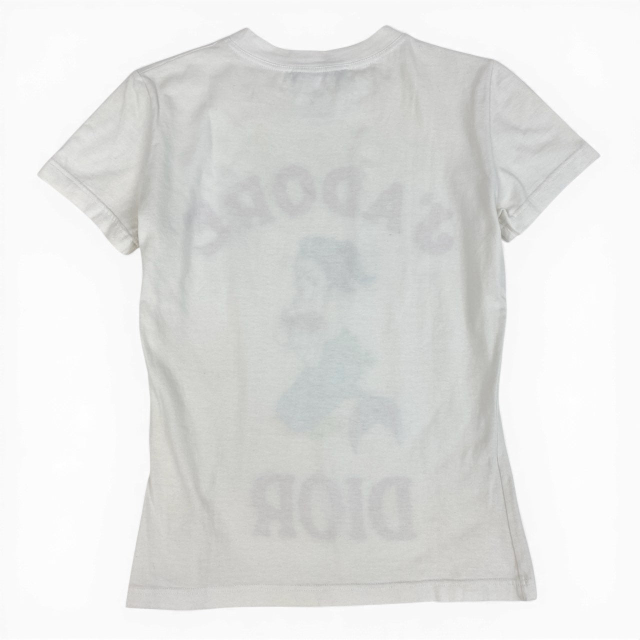 d7 Christian Dior クリスチャンディオール 2002 ガリアーノ期 半袖カットソー Tシャツ トップス 2A12155028 38 ホワイト コットン レディースta2