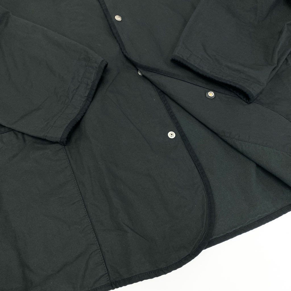 40l25 Porter Classic ポータークラシック PARAFFIN CORDUROY JACKET パラフィンコーデュロイジャケット ウィズシルバーボタン ジャケット XLサイズ ブラック コットン100％ メンズu02t