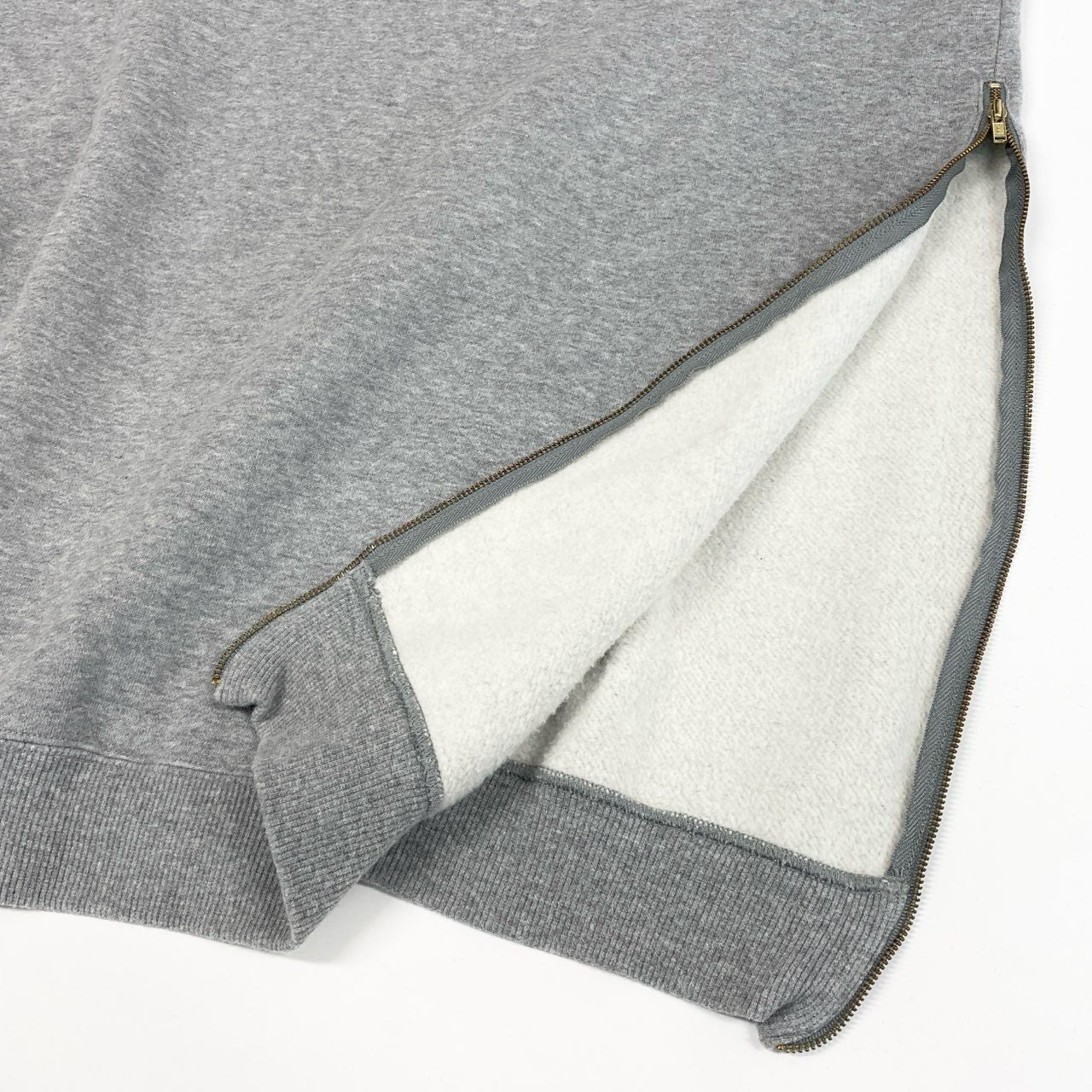 10a13 EVERYDAY I LIKE. エヴリディアイライク スウェットパーカー ロングワンピース フーディ 長袖 裏起毛 裾ジップ〇 レディース 女性用 グレー コットン100％u02t