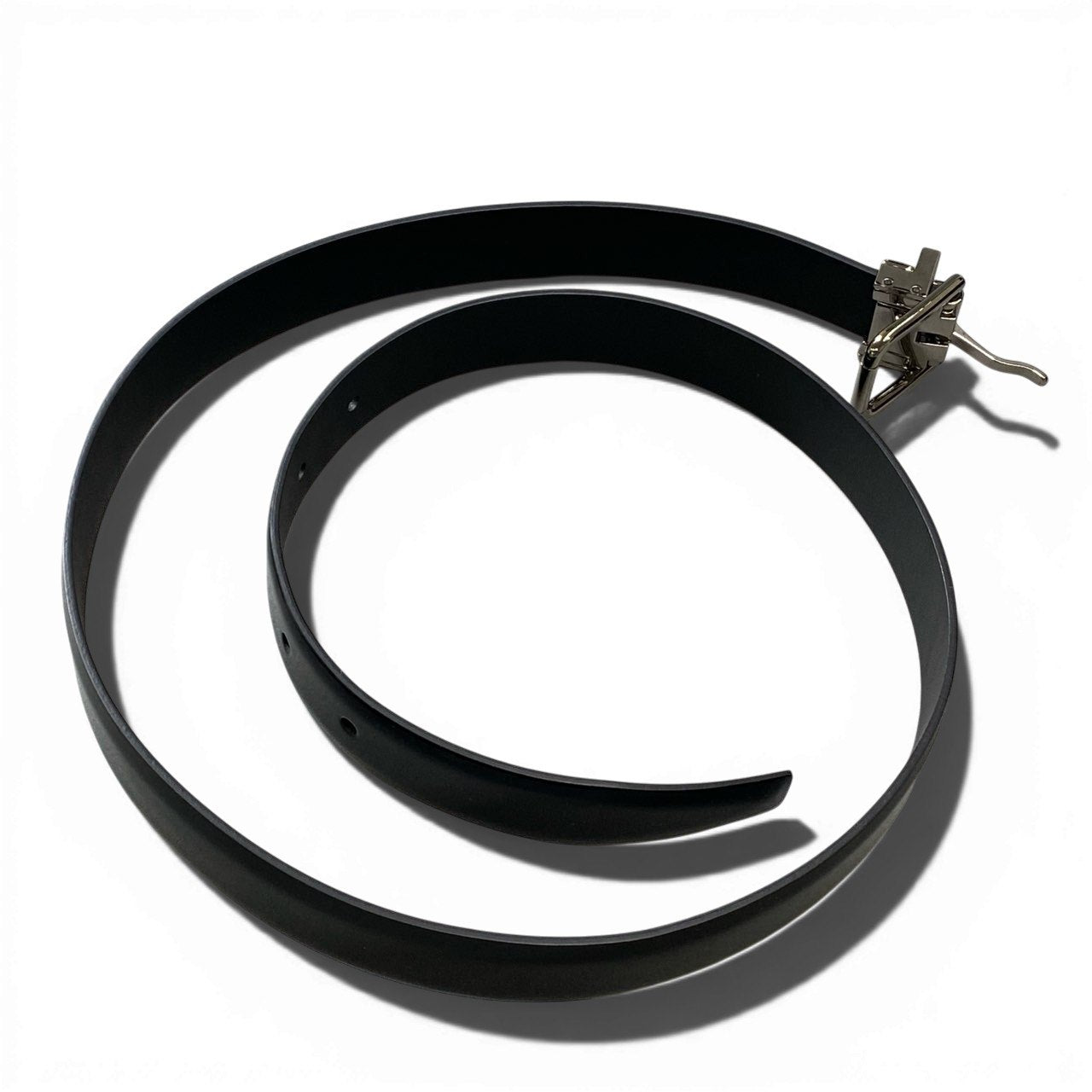 a6【美品】DOLCE&GABBANA ドルチェアンドガッパーナ ベルト ラウンドバックル エナメル イタリア製 BC3614 85cm 34inch ブラック レザー メンズk02i