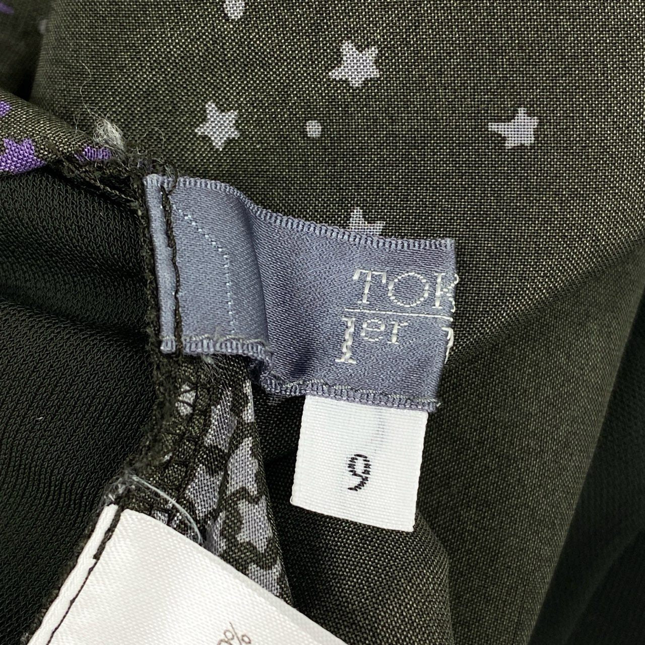 67k20《美品》 TOKUKO 1er VOL トクコプルミエヴォル チュニック カーディガン Aライン 異素材切替 9 カーキ グレー系 レディースu02t