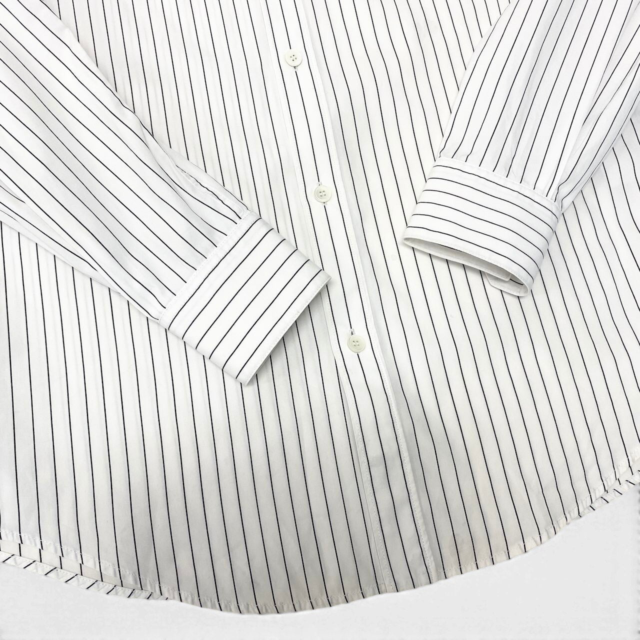 37e28 CELINE セリーヌ Classic Shirt ストライプ コットンポプリン 長袖シャツ 2CO28023F ホワイト コットン100％ メンズ 紳士服o07t