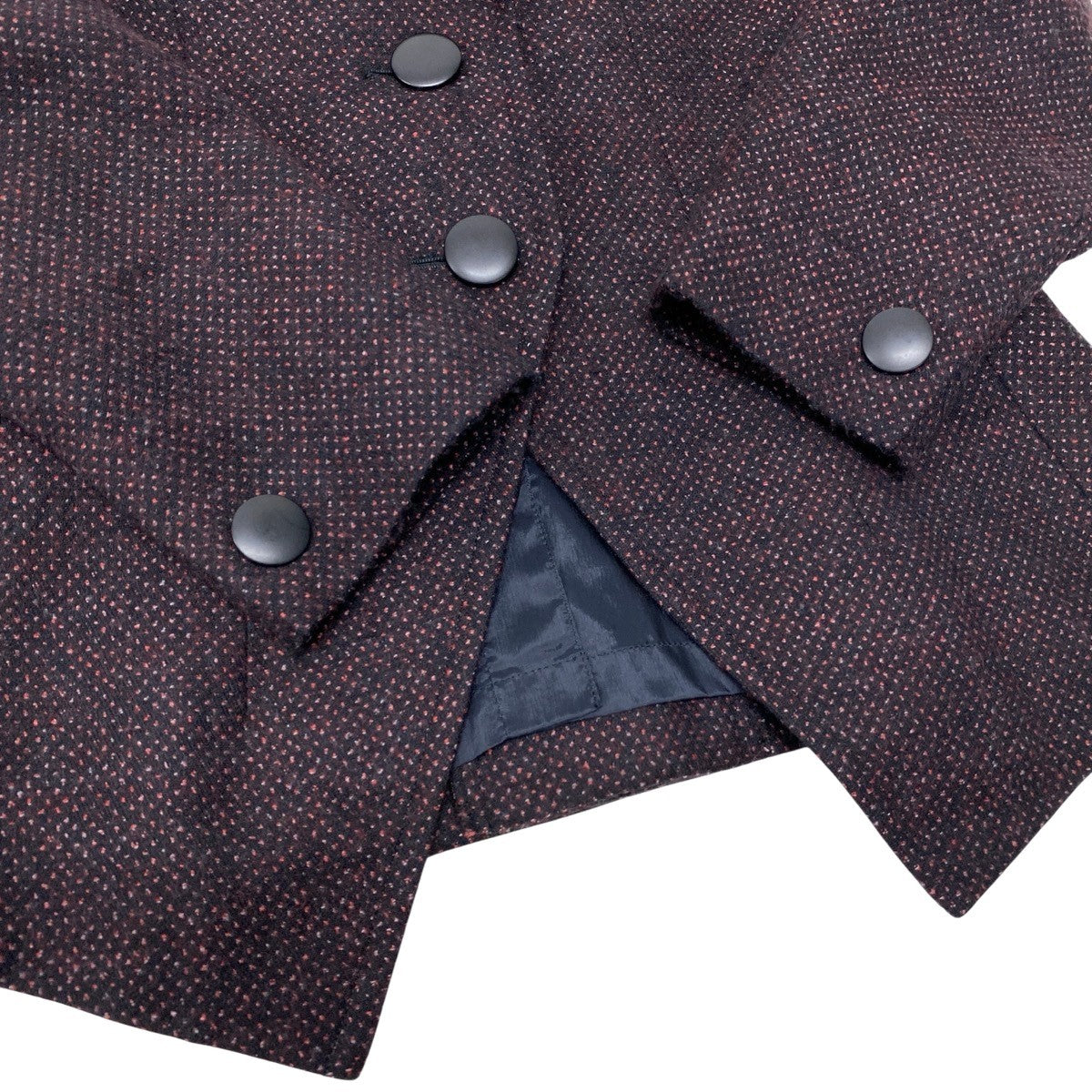 68h21 Christian Dior クリスチャンディオール テーラードジャケット ウールジャケット ブラック ボルドー レディースu02t