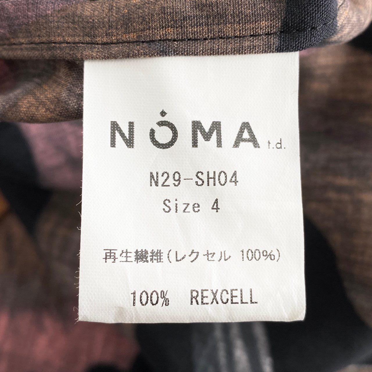 28h10 《新品保管品》 NOMA t.d. ノーマティーディー 半袖シャツ オープンカラーシャツ 開襟シャツ N29-SH04 4 マルチカラー レクセル100％ メンズ