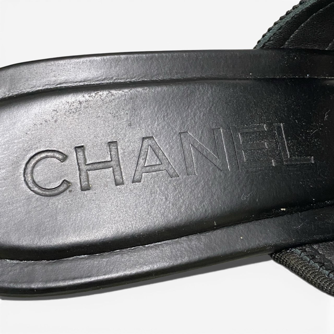 c4 CHANEL シャネル G39895 ココマーク チャンキーヒール サンダル サイズ37 1/2C ブラック レディース シューズ 靴ta1