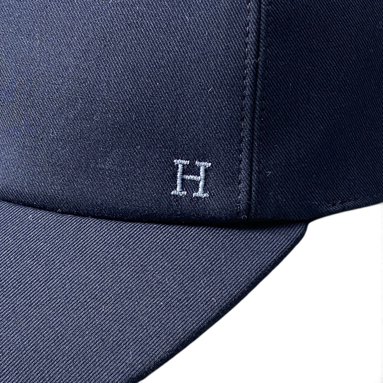 h11 【未使用品】HERMES ライリー H ドロワ 現行品 キャップ ネイビー コットン100％ レディース 女性用