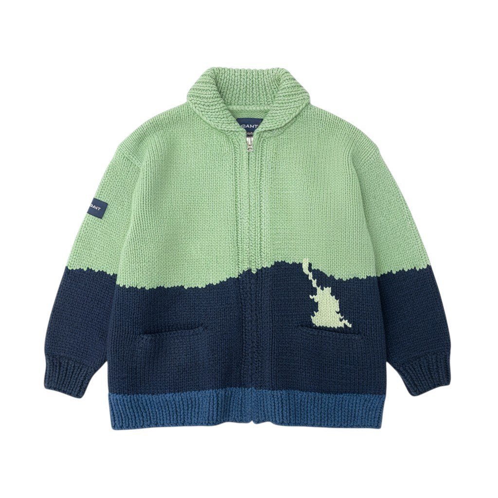 36c10 DESCENDANT ディセンダント 24AW COWICHAN SWEATER カウチンセーター ニットセーター 2サイズ グリーン ネイビー アクリル100％ メンズ 男性用o07t