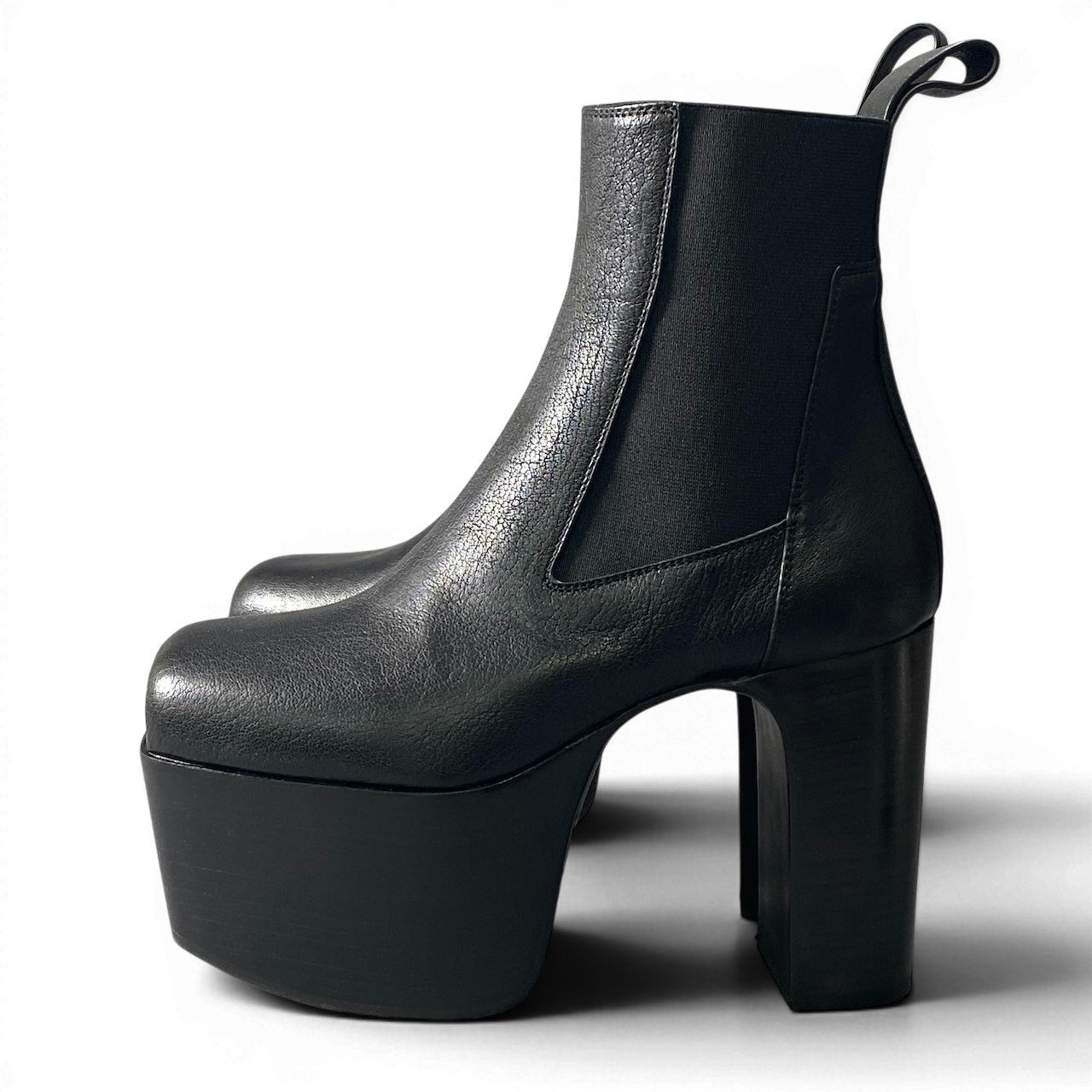 f12《極美品》 Rick Owens リックオウエンス オープントゥ キスブーツ Open Toe Kiss Boots RP20S1840LSL サイズ37 ブラック イタリア製 シューズt18r