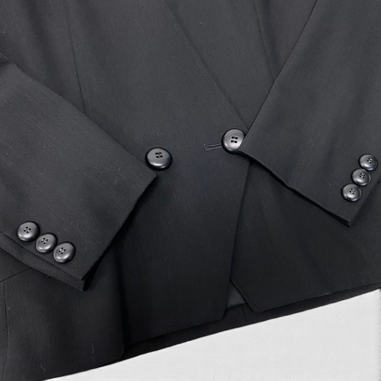 89g24 【美品】Christian Dior クリスチャンディオール ノーカラージャケット フォーマルジャケット アウター Lサイズ ブラック ウール100％ レディース 女性用u02t