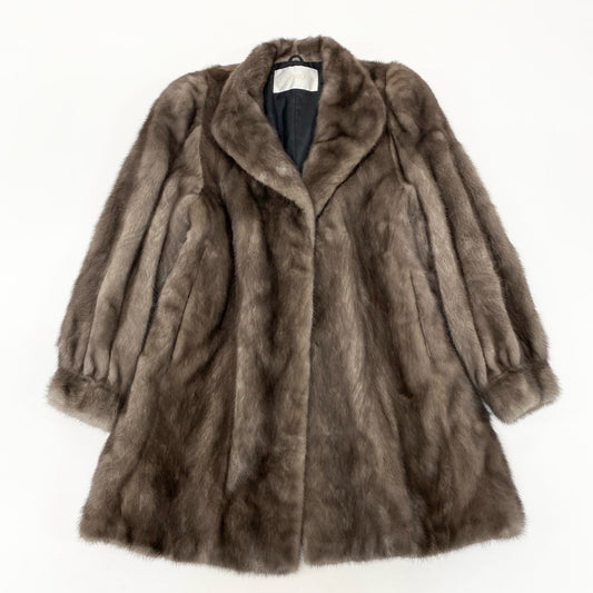 40j29 《美品》 AMERICAN FUR AWARDS アメリカン ファー アワード 四つ星 ブルーアイリスミンク ロングコート F 本毛皮 リアルファー MINK FUR 最高級毛皮 毛質◎ 毛並み◎t18r