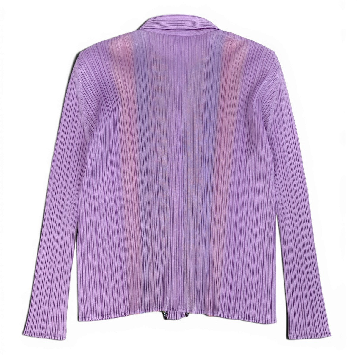 Ae14 【美品】 PLEATS PLEASE プリーツプリーズ ロングスリーブ プリーツシャツ トップス PP71-JJ613 サイズ3 ピンク ポリエステル100％ レディース 女性服ta1