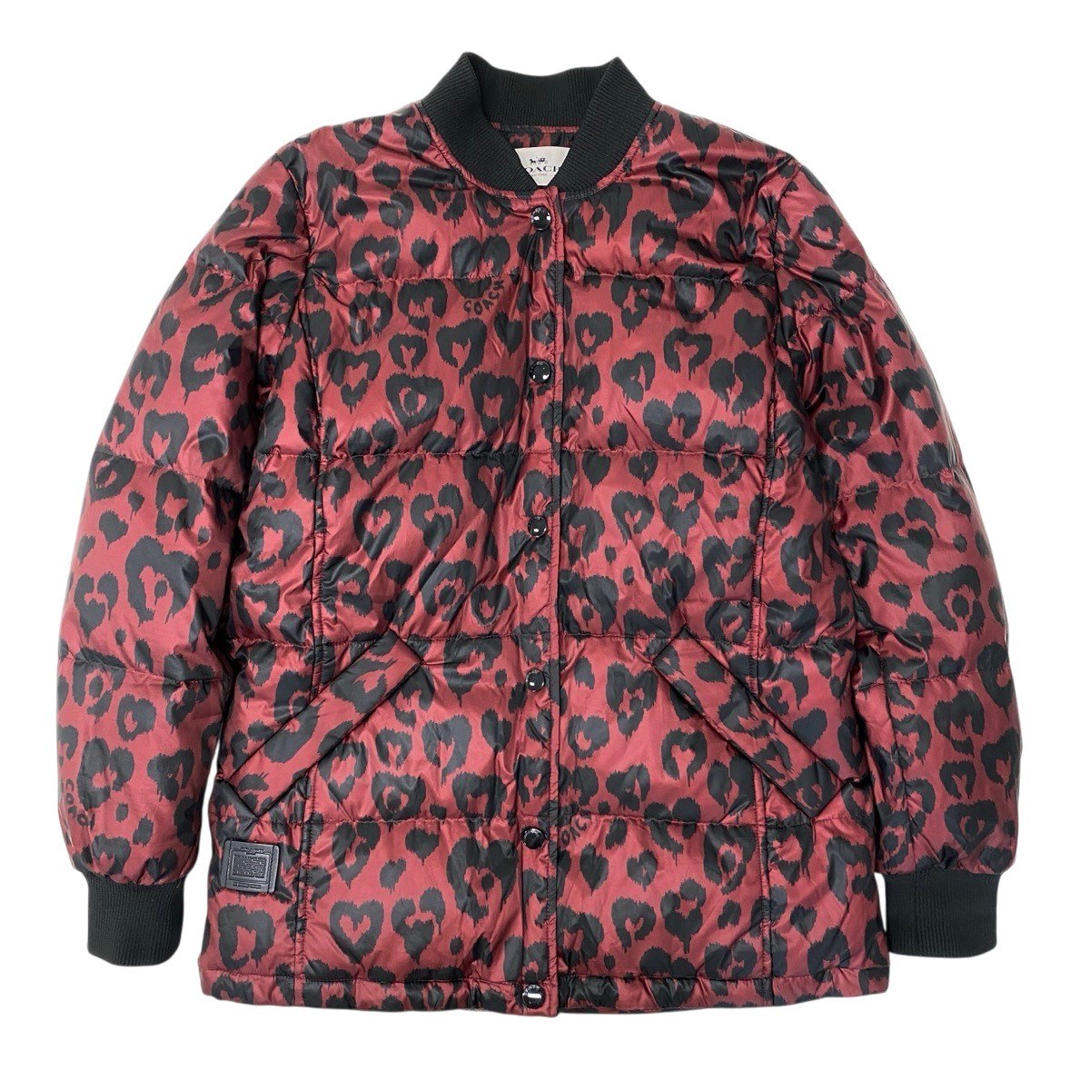 52h18 COACH コーチ フーデット ダウンコート アウター ライナー付 サイズS ブラック レディースu02t