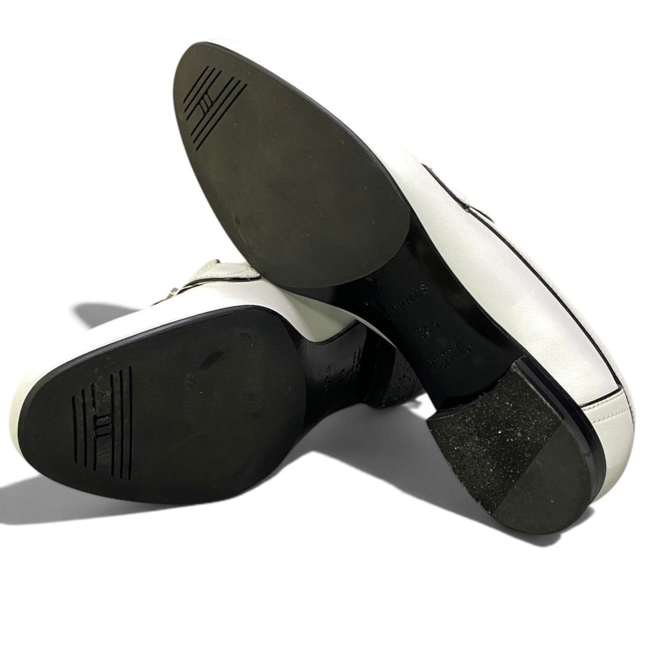 h29《美品》 HERMES エルメス モカシン パリ H金具 ローファー H Buckle Moccasin Paris Loafers size 36.5 ホワイト レザー 箱付t18r