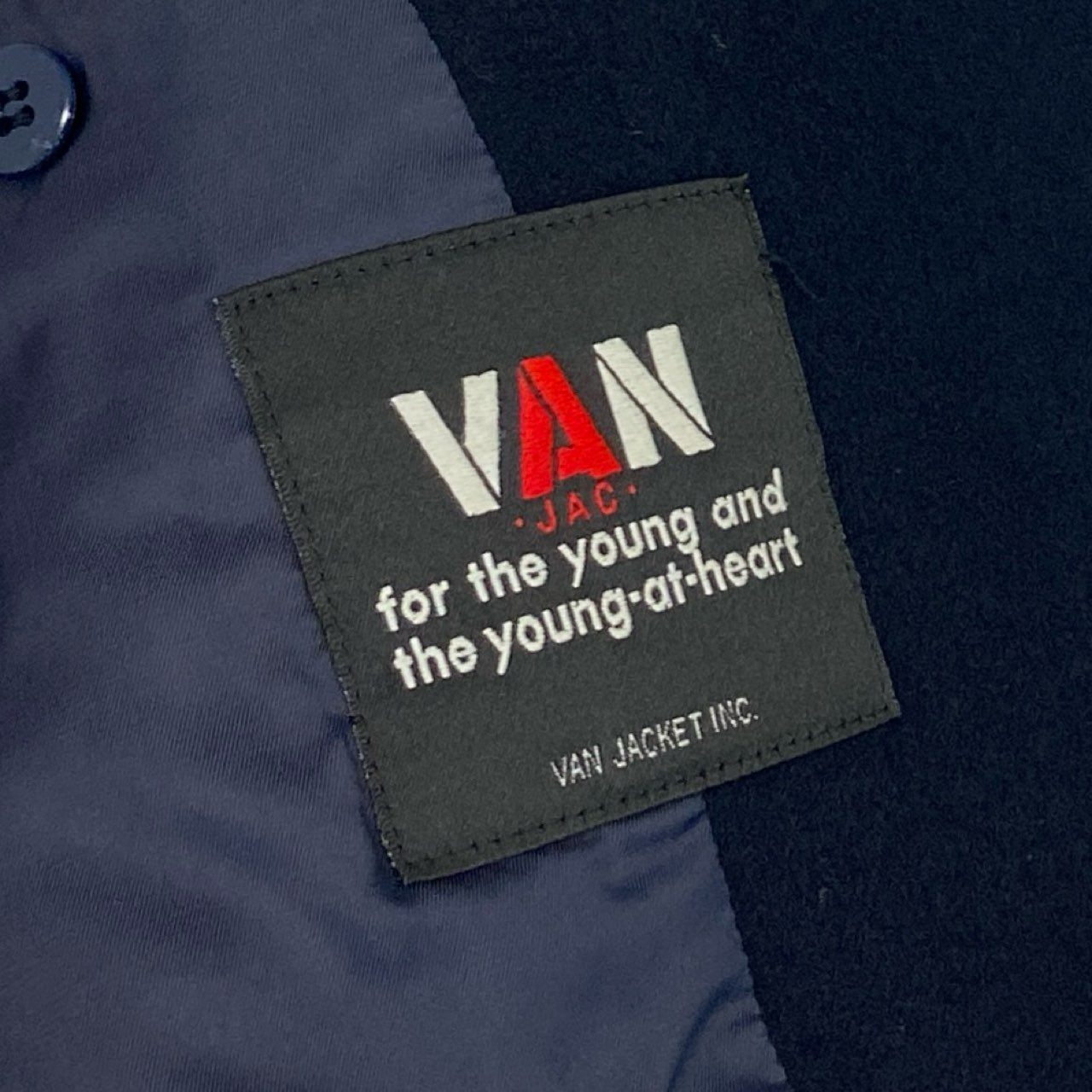 48h15 VAN JACKET ヴァン ヂャケット 金ボタン テーラードジャケット ブレザー 紺ブレ  A5 ネイビー 紺色 ウール メンズo07t