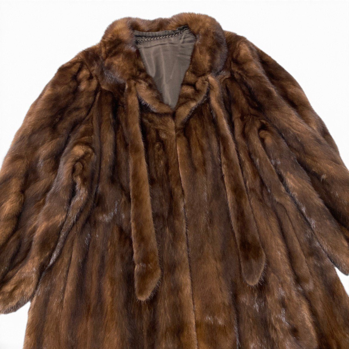 61i24 デミバフミンク 超ロングコート 丈115cm サイズ11 ブラウン 本毛皮 Mink Fur Long Coat リアルファーt18r